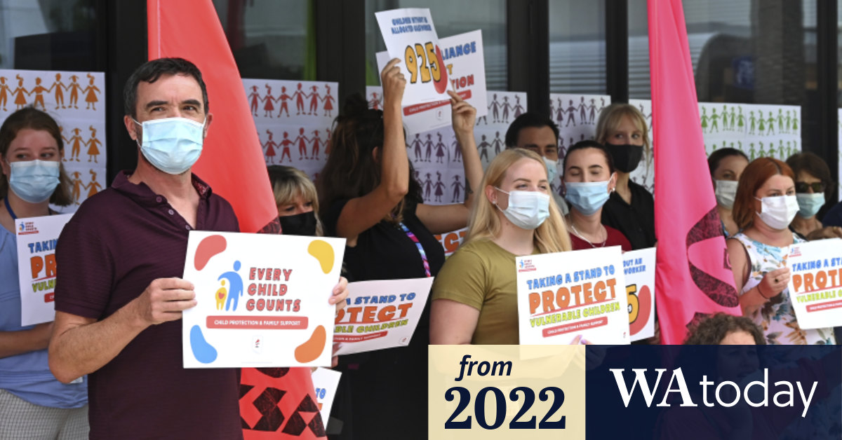 Perth’s exhausted child protection workers protest working conditions